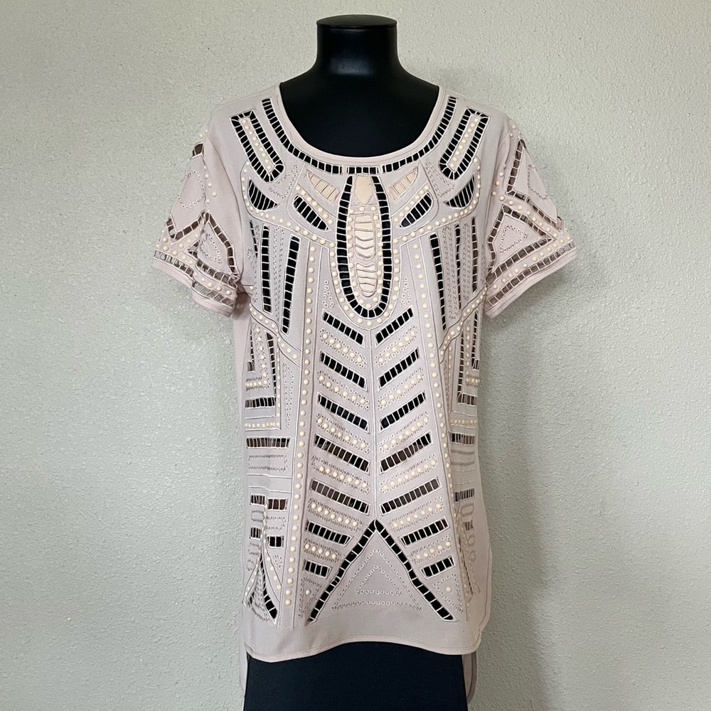 Alberto Makali Pink Cut Out Blouse